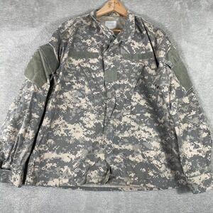 Army ACU Digital Camo Combat Jacket Mens Large Ripstop Insect Repellent